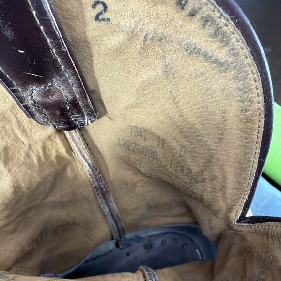 Tony Lama Men’s 7941 Cognac Conquistador 11 D Leather Western Cowboy Boots EUC main image 9